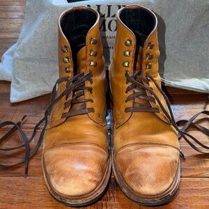 Allen Edmonds Landon Cap-Toe Lace up Boot, 9D Walnut
